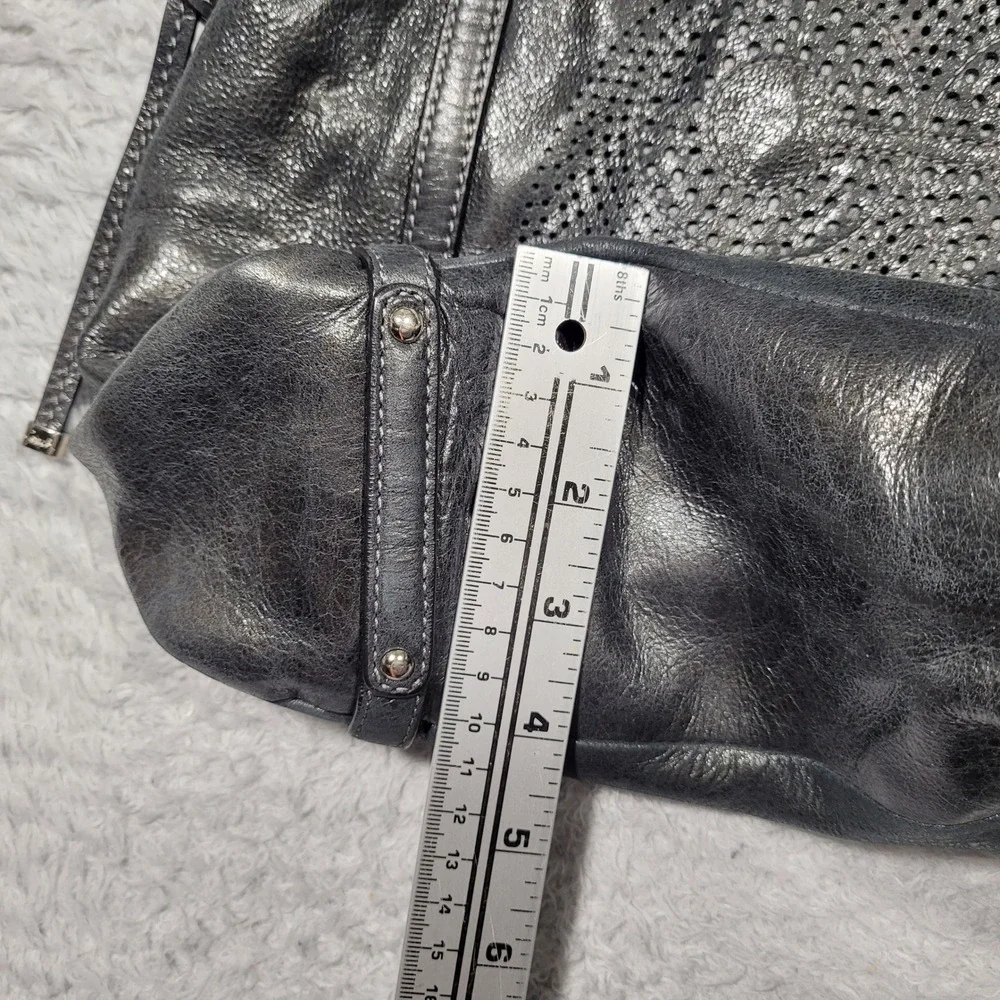 Coach Audrey Black Leather Perforated Tote Bag‎ Purse Handbag 19570